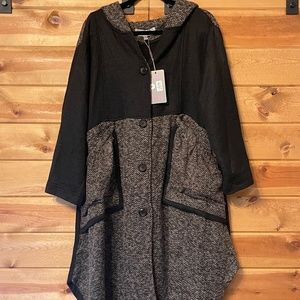 Boutique Black & Gray Sweater Jacket